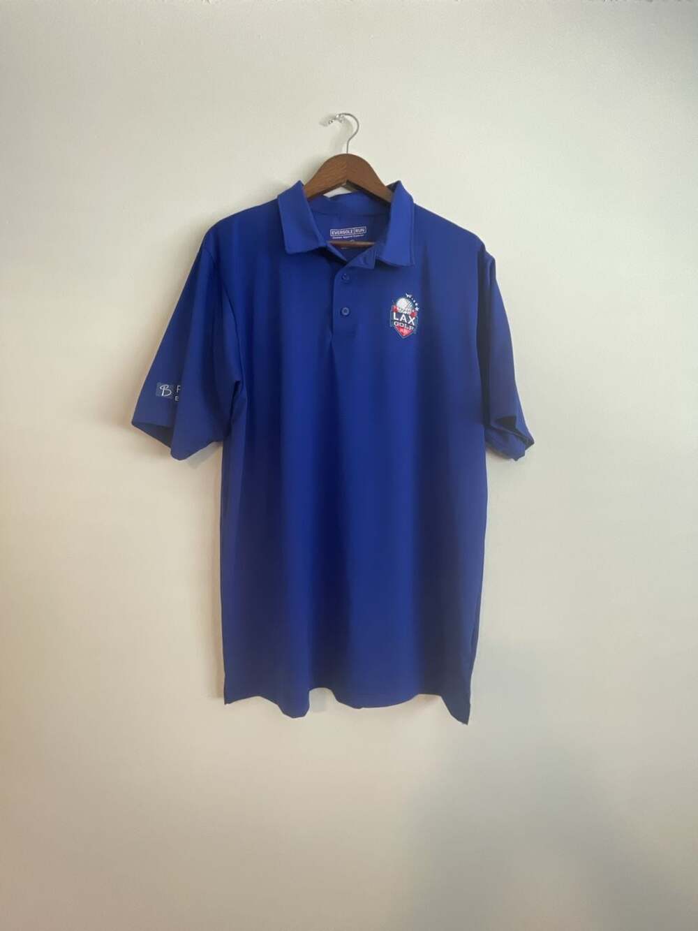 Eversole Run Custom Apparel & Uniforms Blue Polo Shirt With LAX Golf Logo